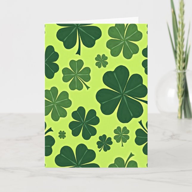 Lucky Clovers Green Scene Card (Front)