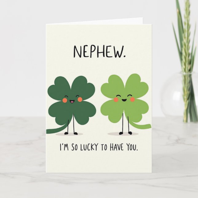Lucky Clovers Nephew Card (Front)