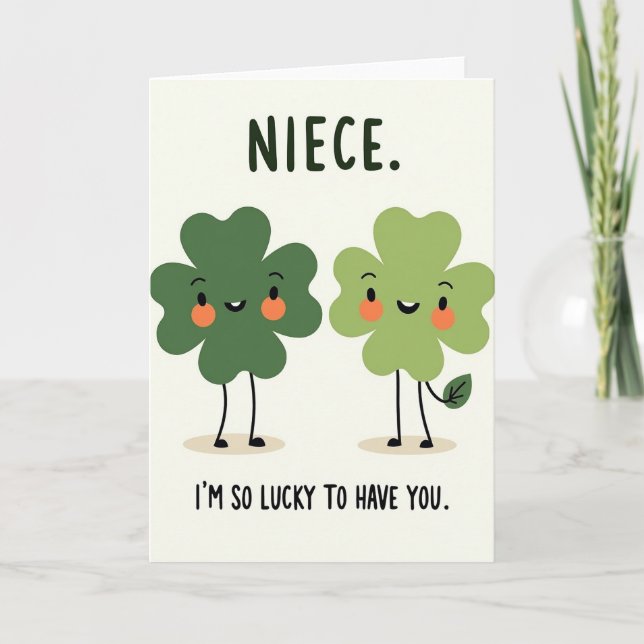 Lucky Clovers Niece Card (Front)