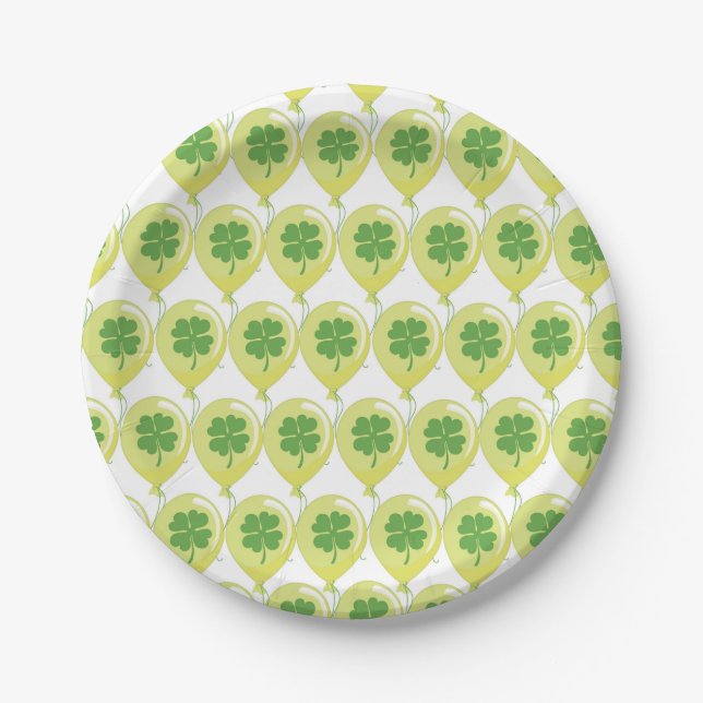 Lucky clovers paper plates (Front)