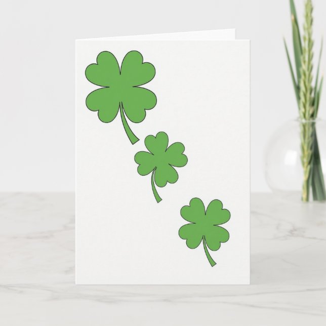 Lucky Clovers Simple Green Card (Front)