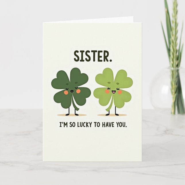 Lucky Clovers Sister Card (Front)