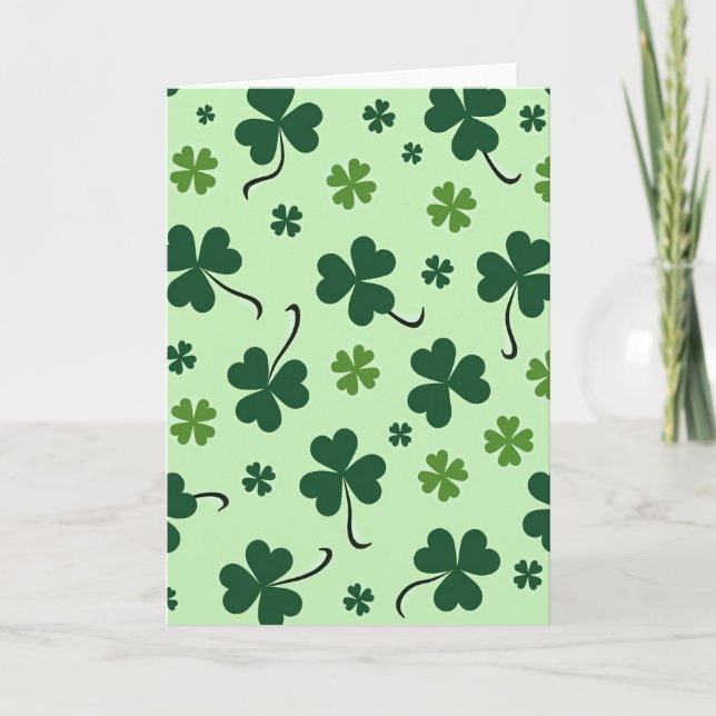 Lucky Clovers Springtime Card (Front)