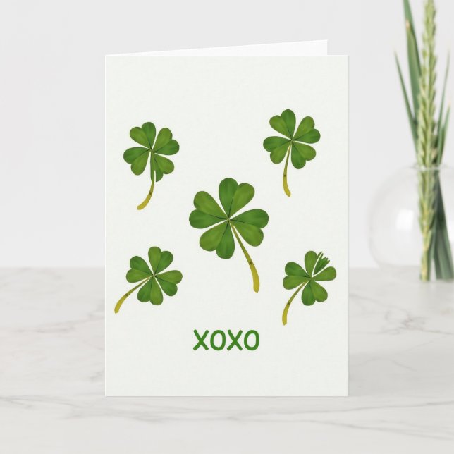 Lucky Clovers Xoxo Card (Front)