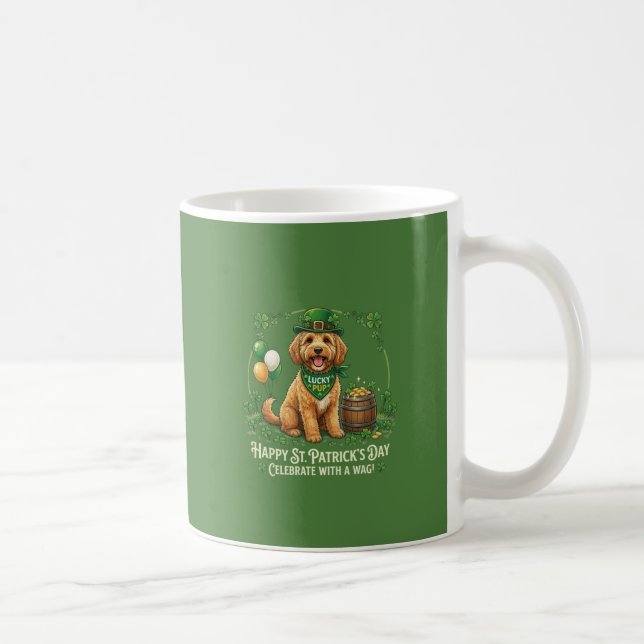 Lucky Cockapoo St. Patrick's Day Coffee Mug (Right)