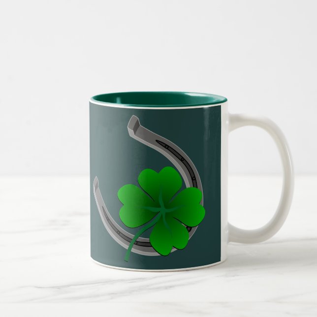 Lucky Coffee Cup St. Patrick's Day Shamrock Mug (Right)