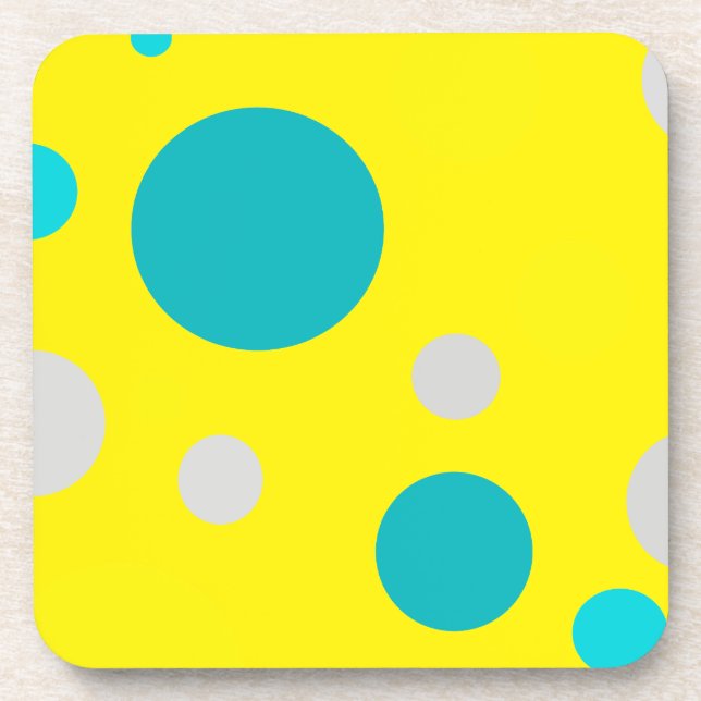 Lucky Colourful Bubbles Beverage Coaster (Front)