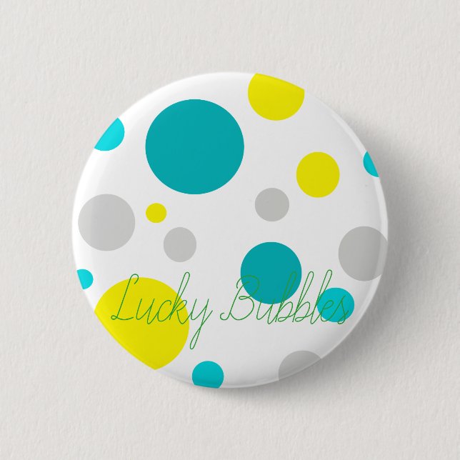 Lucky Colourful Bubbles Button (Front)