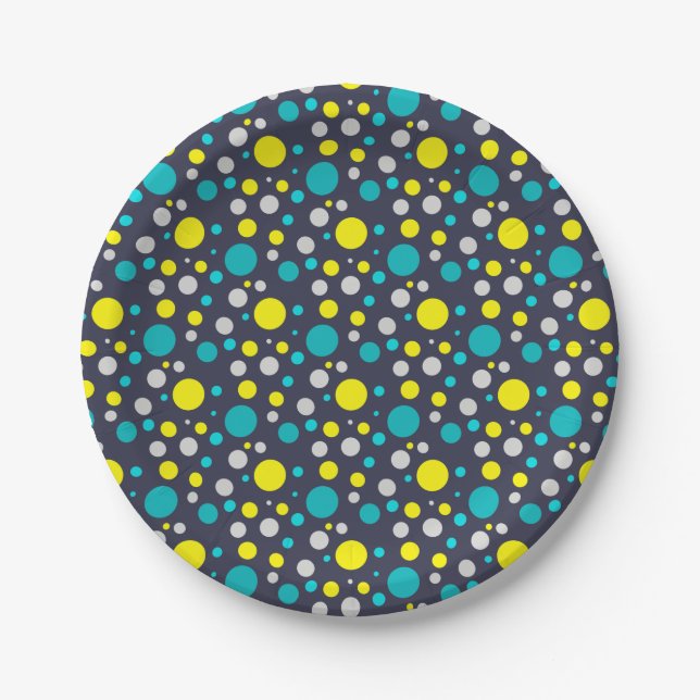 Lucky Colourful Bubbles Paper Plates (Front)