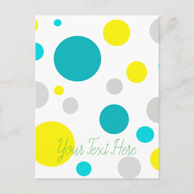 Lucky Colourful Bubbles Postcard (Front)