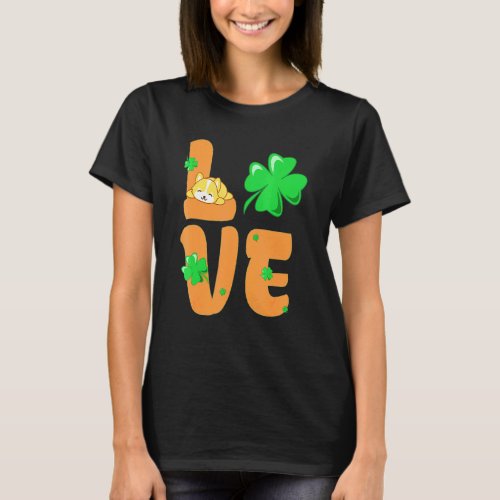 Lucky Corgi St Patricks Day Dog T-Shirt