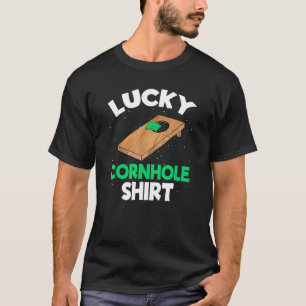 Lucky Cornhole Cornhole Team Bean Bag Cornho T-Shirt