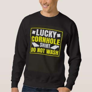 Lucky Cornhole Player Sack Bean Bag Lawn Game Bea Sweatshirt