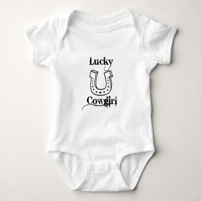 Lucky Cowgirl Gear Baby Bodysuit (Front)