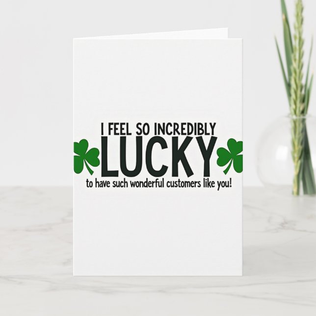 Lucky Customers Thank You Card (Front)