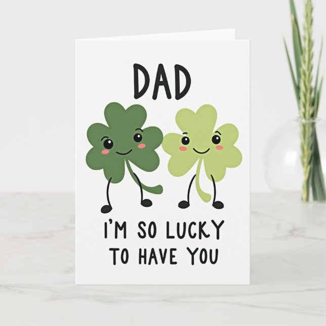 Lucky Dad Love You Card (Front)
