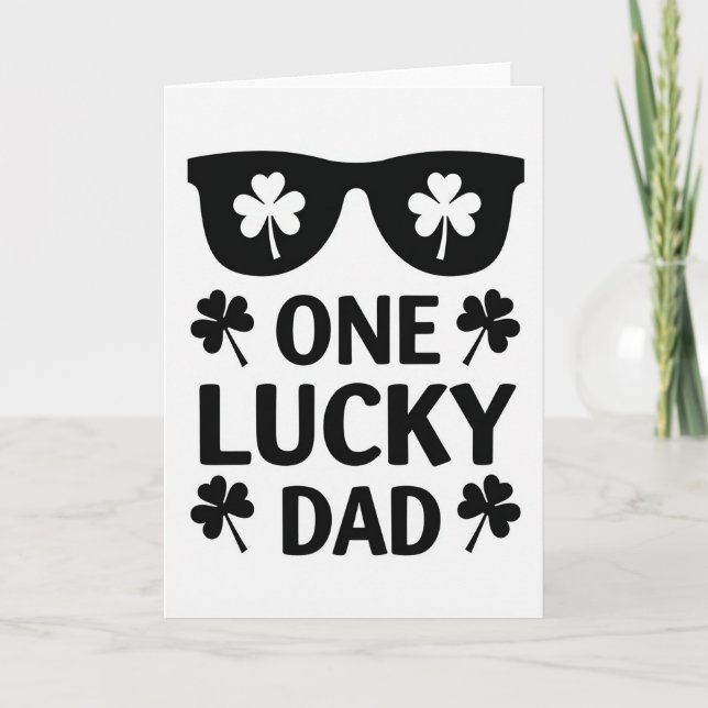 Lucky Dad Shamrock Card (Front)