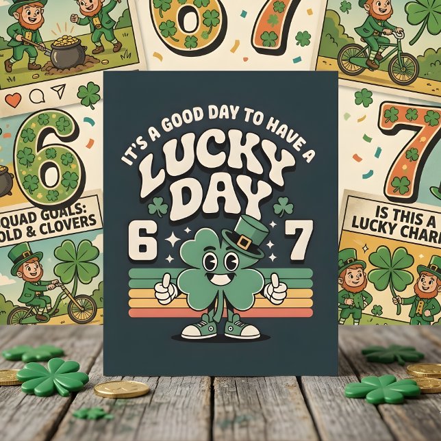 Lucky Day 67 Shamrock Kids Party Card (Creator Uploaded)