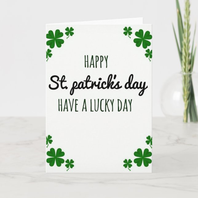 Lucky Day Faux Gold Foil Card (Front)