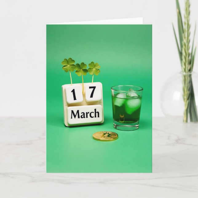 Lucky Day Green March 17 Card (Front)