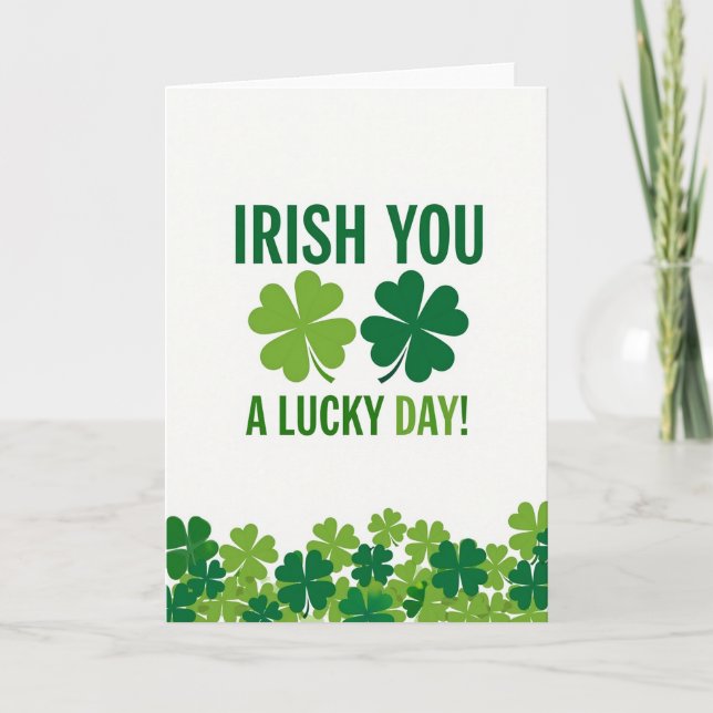Lucky Day Irish You Card (Front)