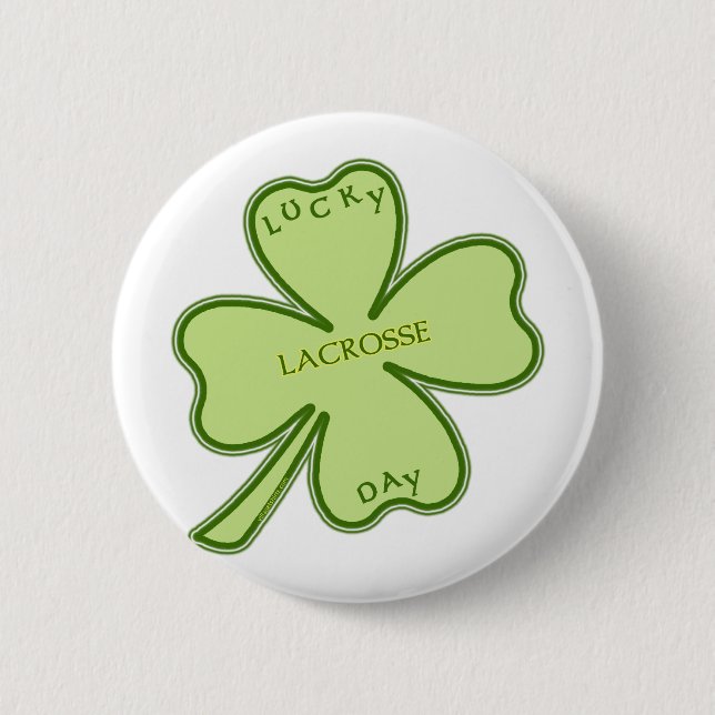 Lucky Day Lacrosse Pinback Button (Front)