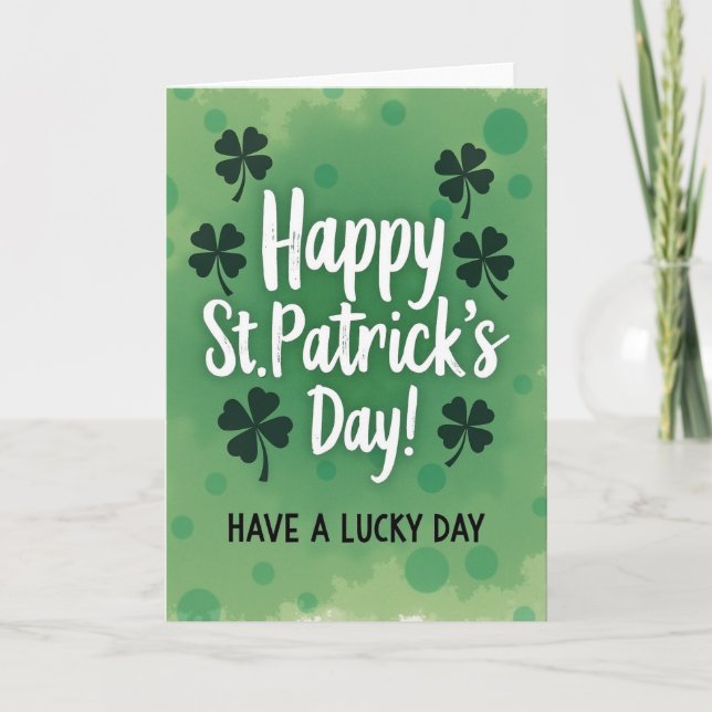 Lucky Day St Patricks For Partner Card (Front)