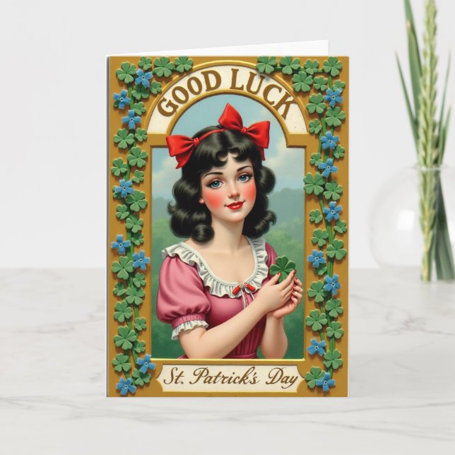 Lucky Day Vintage Portrait Card (Front)