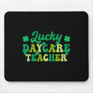 Lucky Daycare Teacher Shamrocks Irish St Patricks Mouse Pad