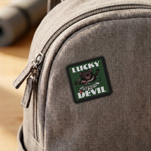 Lucky Devil Tasmanian Devil Royal Flush Cartoon Patch