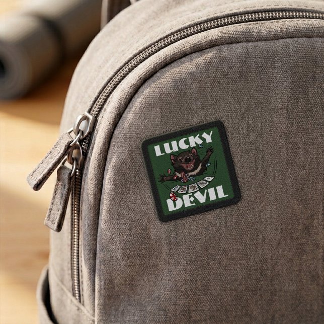 Lucky Devil Tasmanian Devil Royal Flush Cartoon Patch (Creator Uploaded)
