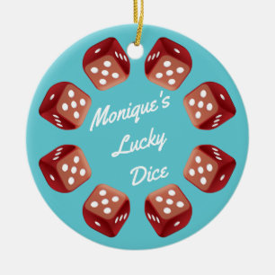 Lucky Dice - Bunco Night Christmas Ornament
