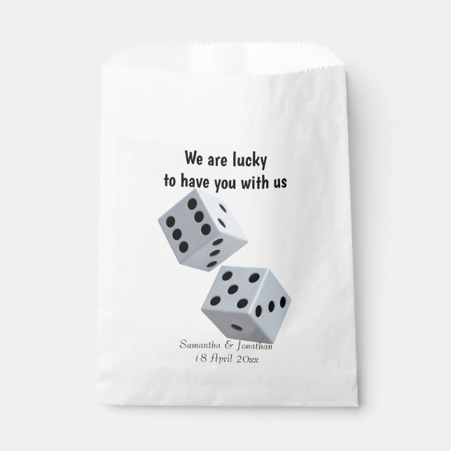 Lucky Dice Favor Bag (Front)