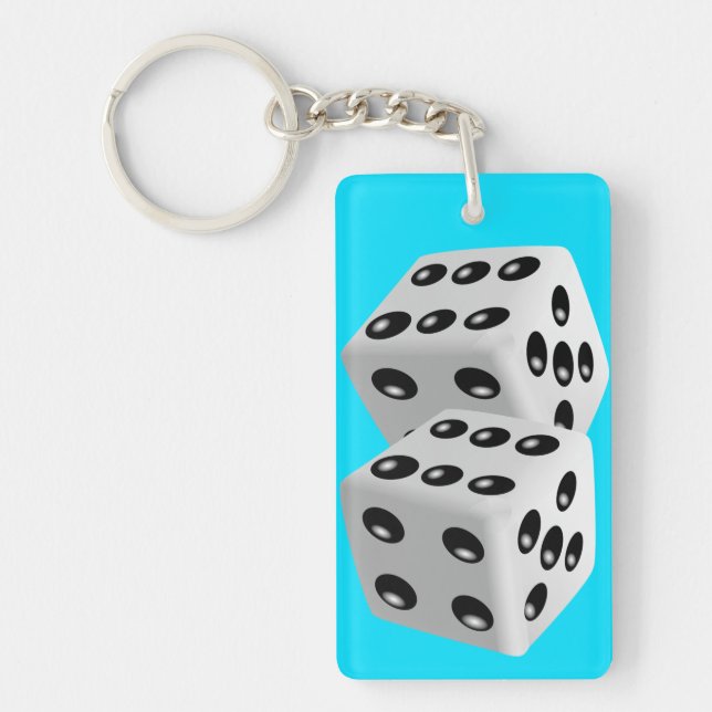 Lucky Dice Keychain - Choose Colors (Front)