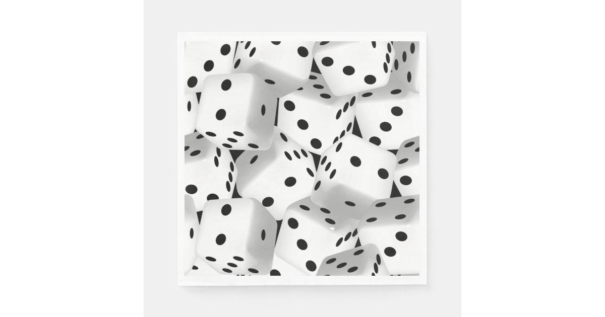 Lucky dice napkins Zazzle