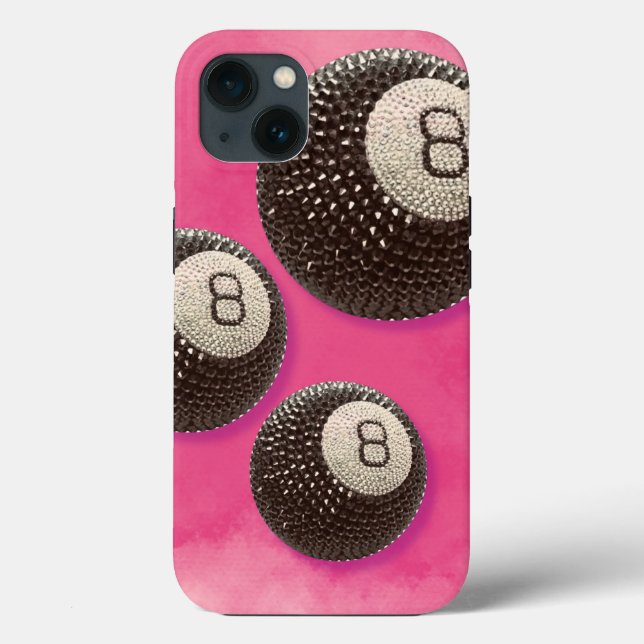 Lucky Disco 8 PINK, Lucky 8 disco Ball, Snooker Case-Mate iPhone Case (Back)