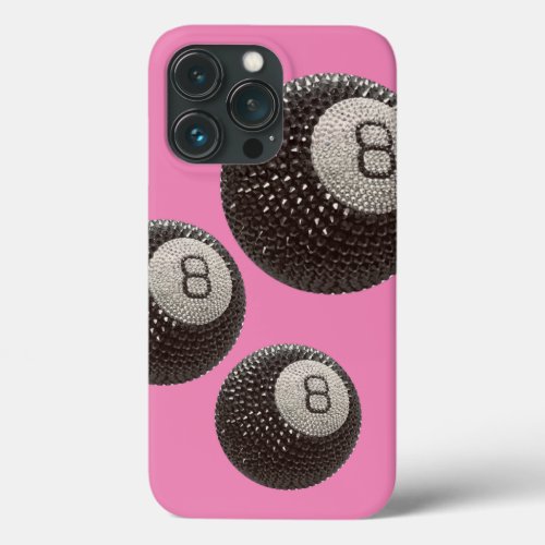Lucky Disco 8 PINK Lucky 8 disco Ball Snooker iPhone 13 Pro Case