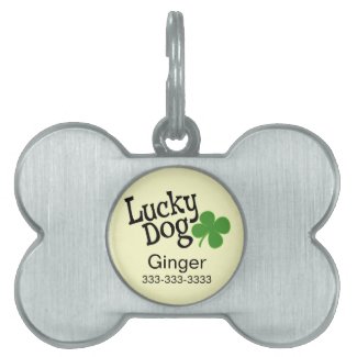 Lucky Dog customizable tag