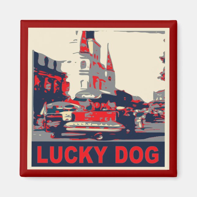 Lucky Dog French Quarter Magnet (Front)