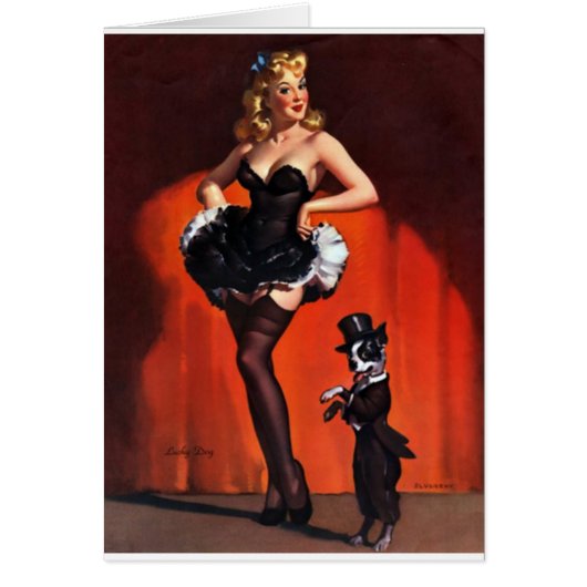 Lucky Dog Pin Up Cards (Front)