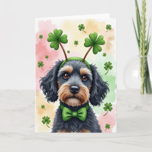 Lucky Dog St Patricks Day Card (Front)