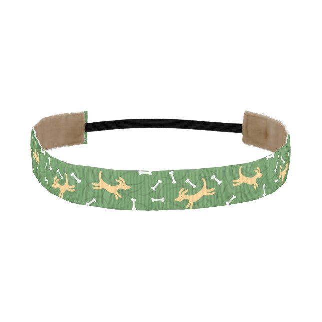 lucky dogs with bones background athletic headband (Front)