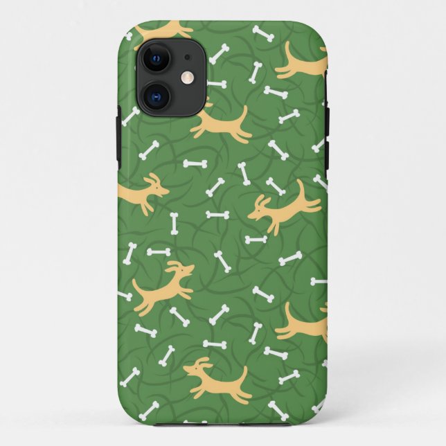 lucky dogs with bones background Case-Mate iPhone case (Back)