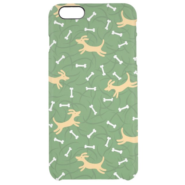 lucky dogs with bones background uncommon iPhone case (Back)
