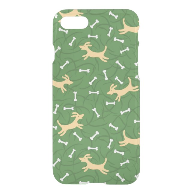 lucky dogs with bones background uncommon iPhone case (Back)