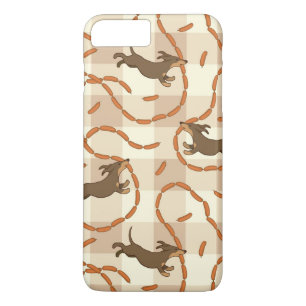 lucky dogs with sausages background iPhone 8 plus/7 plus case