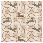 lucky dogs with sausages background fabric