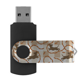 lucky dogs with sausages background flash drive