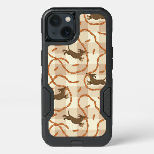 lucky dogs with sausages background iPhone 13 case