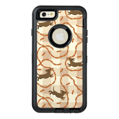 lucky dogs with sausages background OtterBox defender iPhone case
